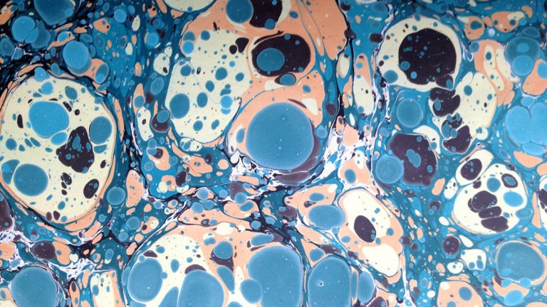 Advanced Paper Marbling on Metallic Paint and Overmarbling - Nevada Museum  of Art
