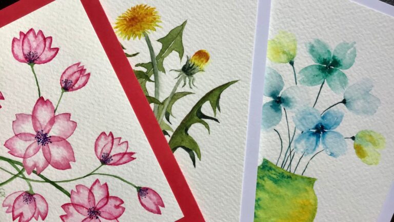 Floral Greeting Cards in Watercolor