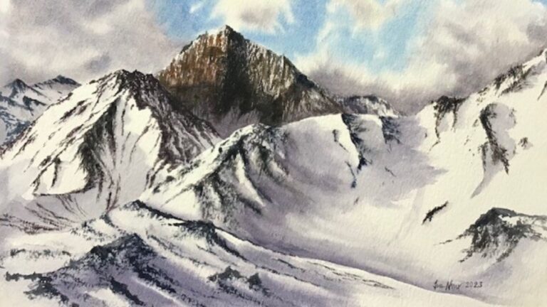 Mountains in Watercolor