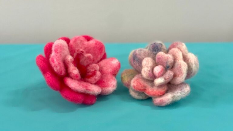 Intro to Needle Felting: A Flower Brooch